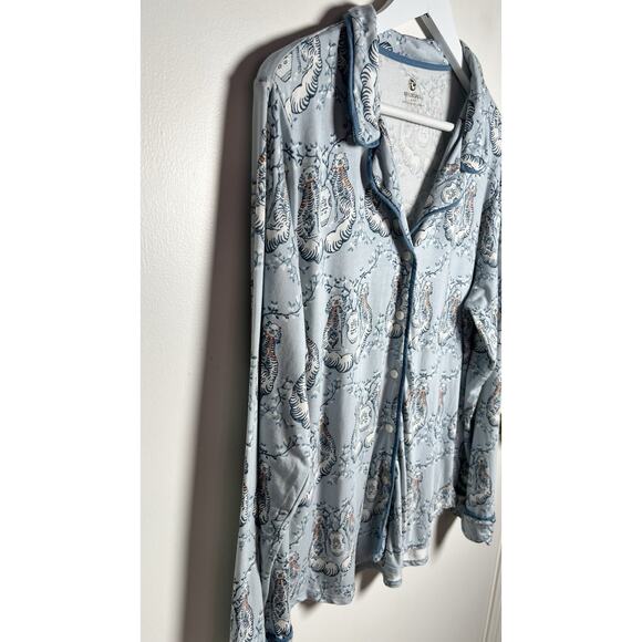 Spartina 449 Womens Large Modal Stretch Staffordshire Dogs Pajama Top - Picture 4 of 9